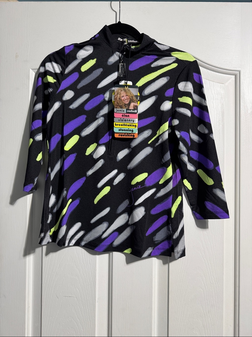 NWT Jamie Sadock Sunsense SPF 50 Golf Top XS 1/4 Zip Cooltrex UV Protection - Picture 1 of 13